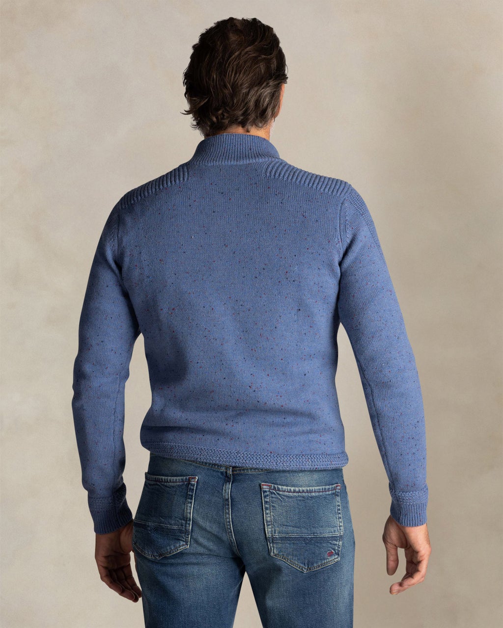 HALF-BUTTON PULLOVER - BLUE