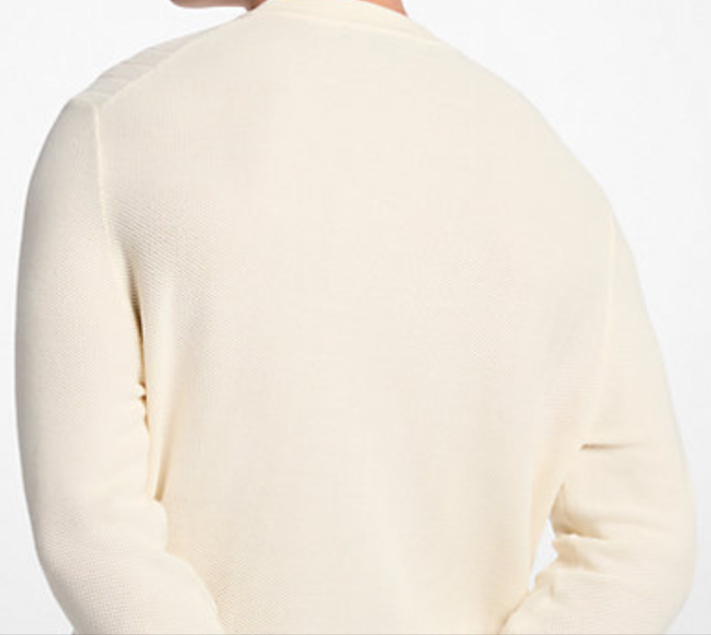 MENS Cotton Mouliné Sweater  - BONE