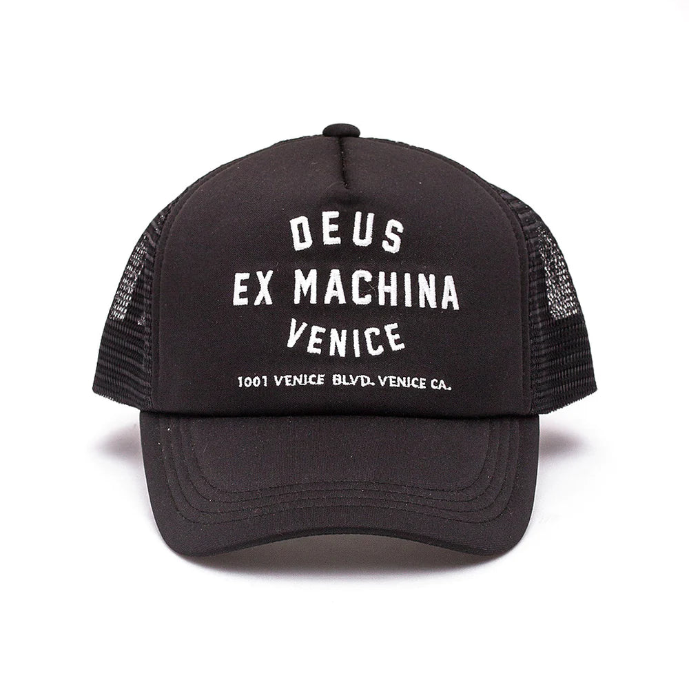 Venice Address Trucker Hat - Black