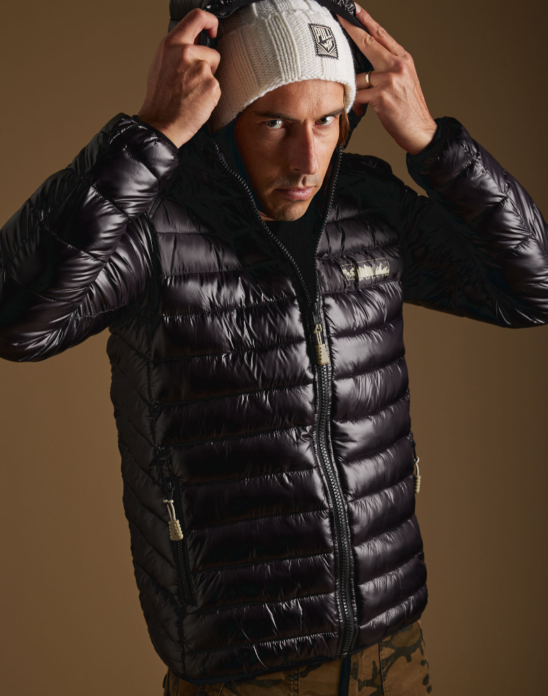 MEN'S FEATHER JACKET LUCKY BLACK