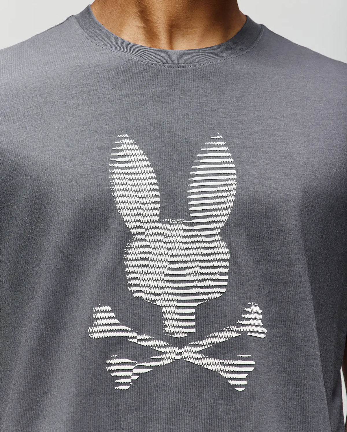 Mens Grant Bunny Graphic Tee -  Blackened Pearl