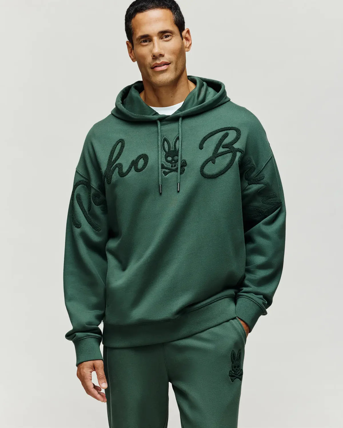 Mens Tate Chenille Hoodie - Garden Topiary