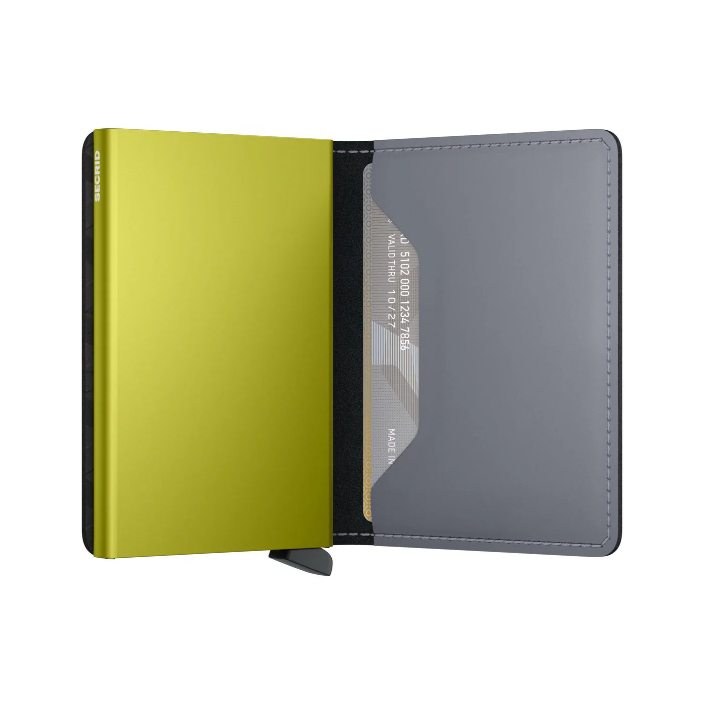 Slimwallet Matte Grey / Lime RFID Secure