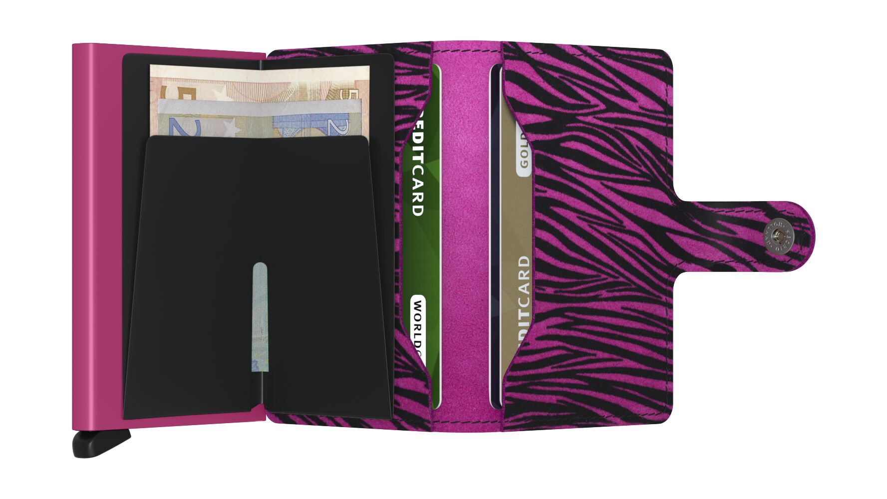 Miniwallet Zebra Fuchsia RFID Secure