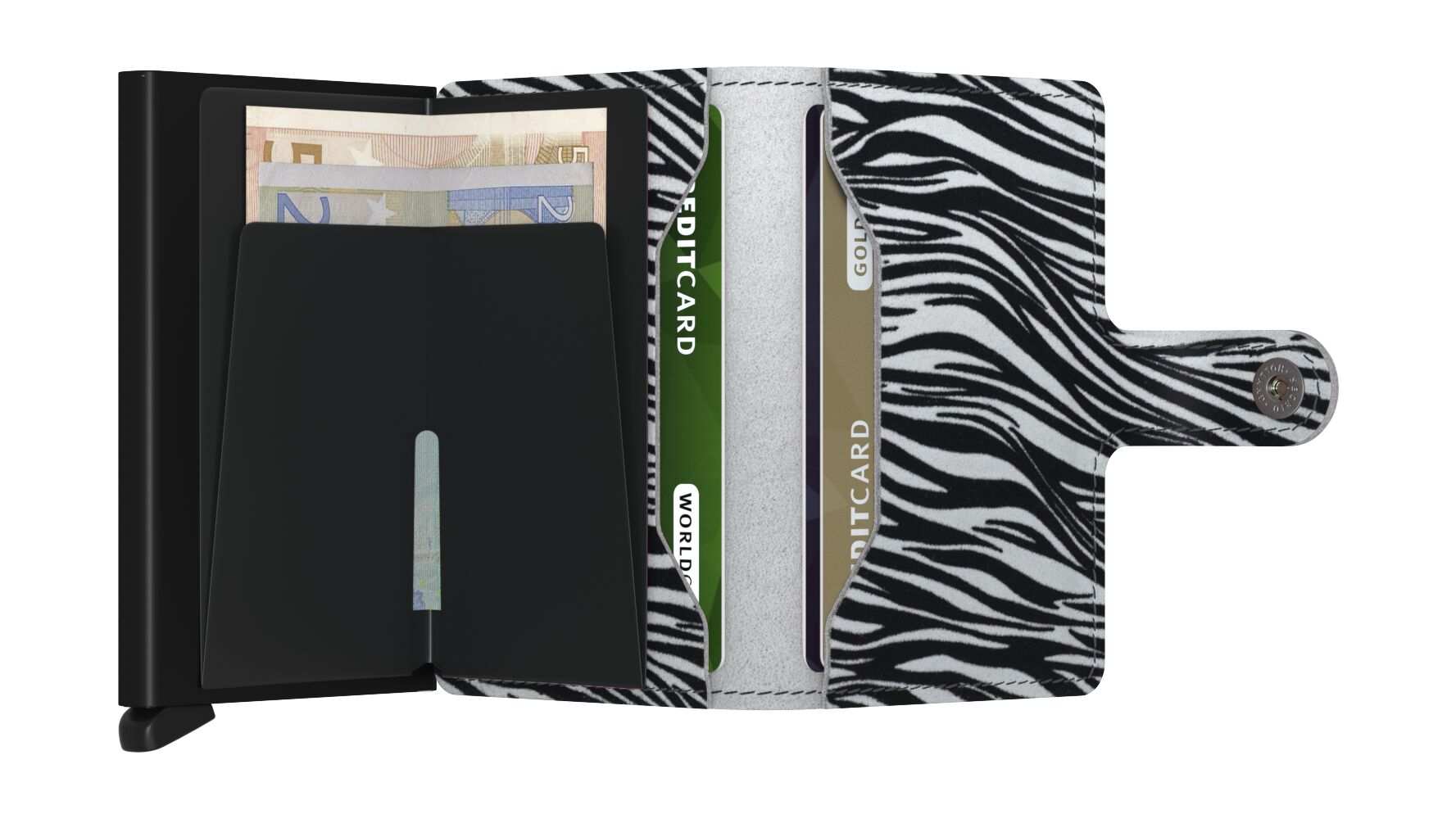 Miniwallet Zebra Light Grey RFID Secure