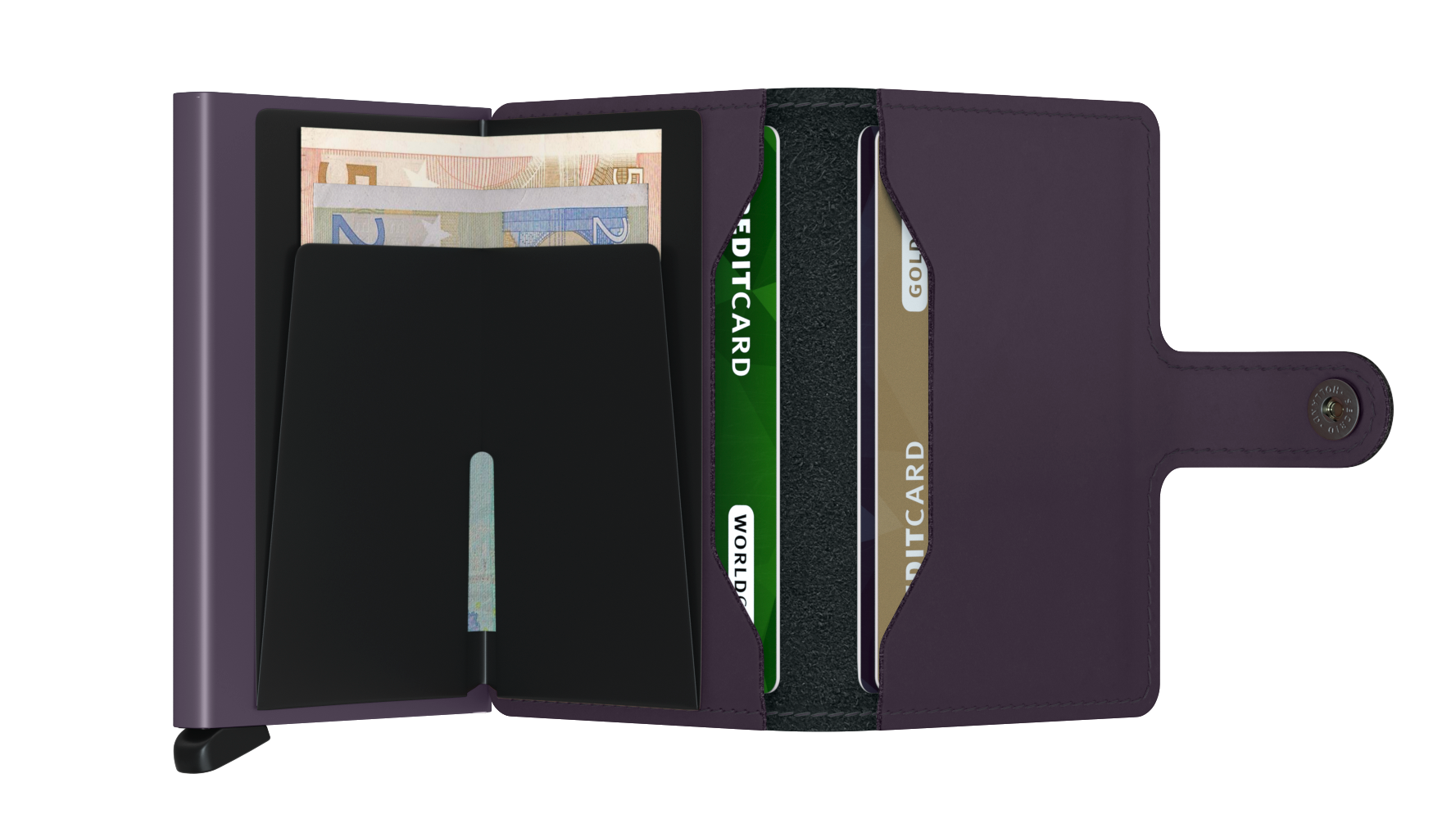 Miniwallet Matte Dark Purple RFID Secure