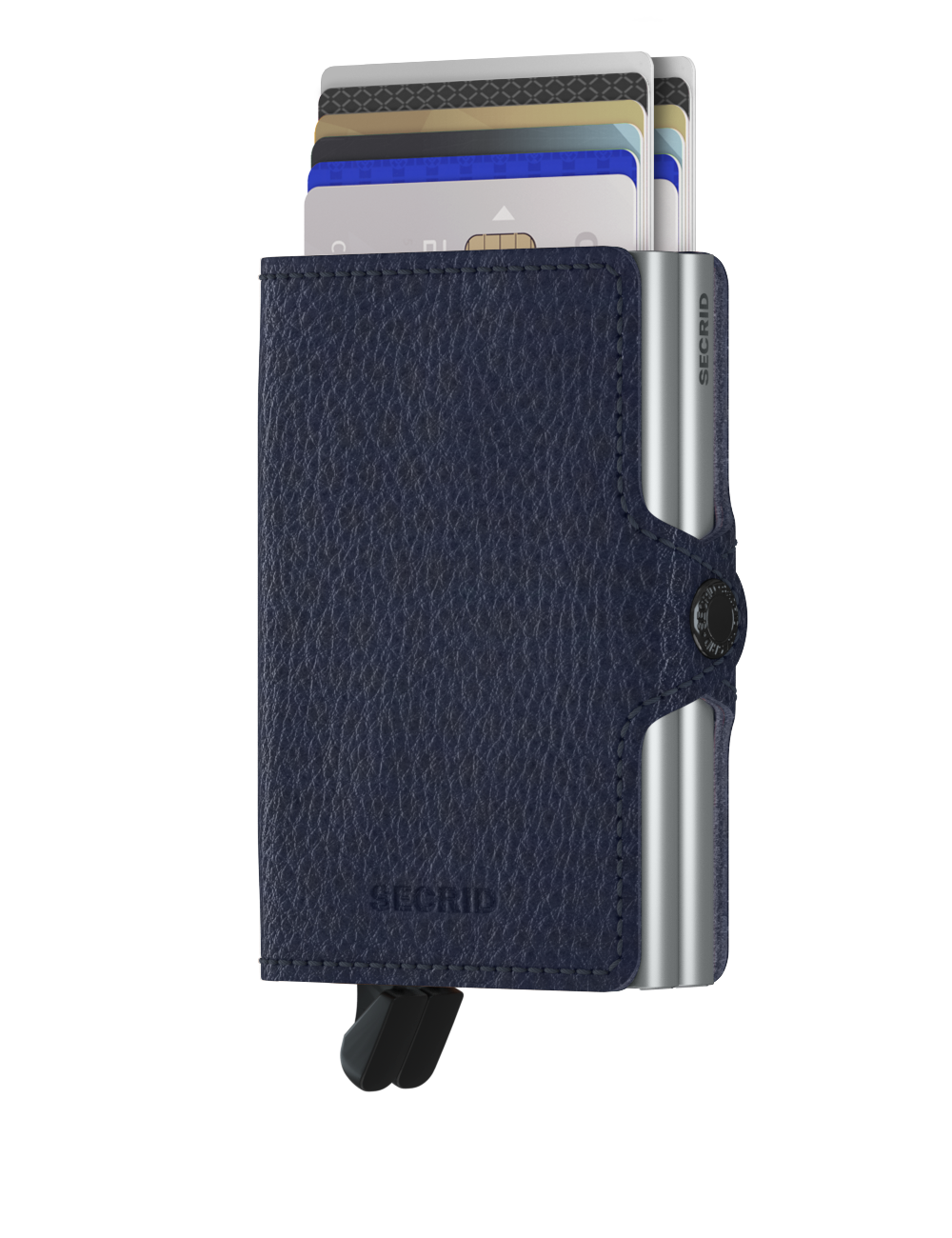 Twinwallet Veg Navy/silver RFID Secure