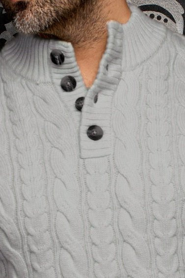 SWEATER  IN MERINOS WOOL | OSLO, LIGHT GREY