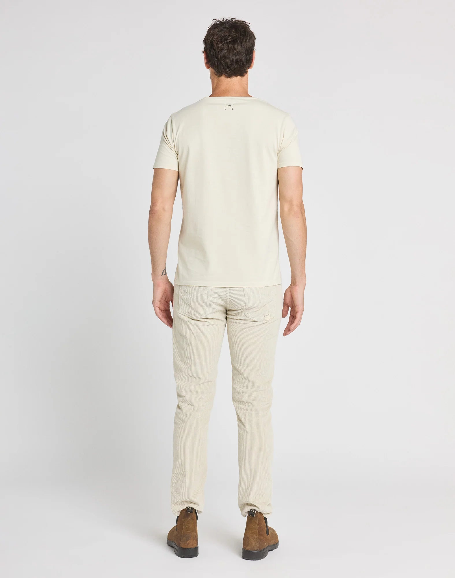 Regular Velvet Trousers - Bone white - Corduroy