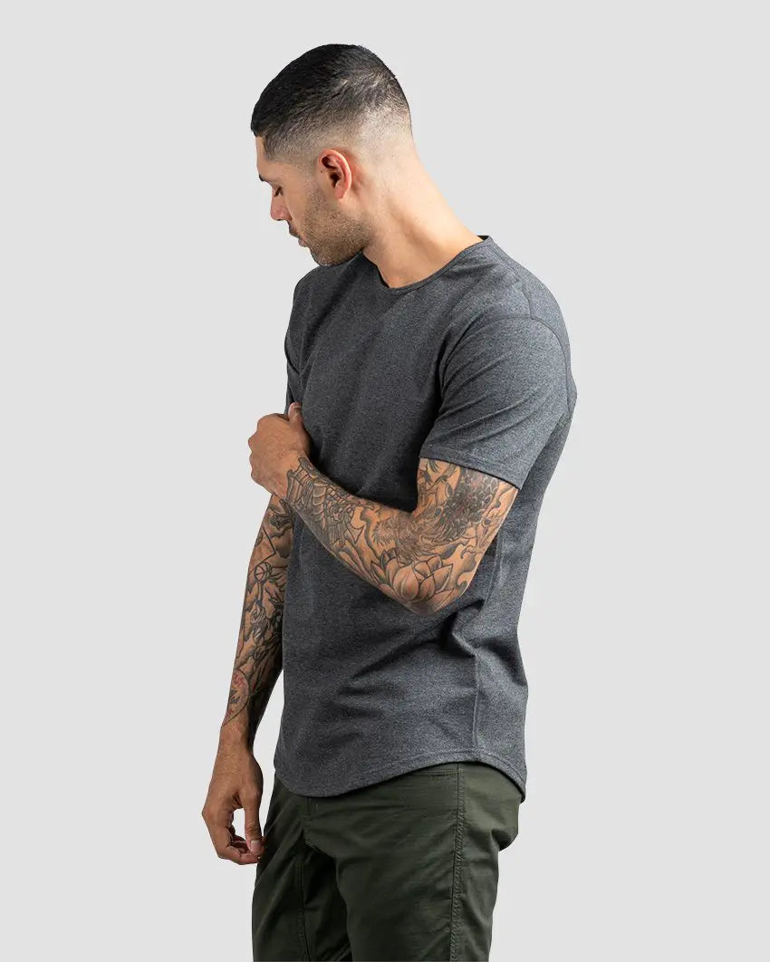 Drop-Cut: LUX - Dark Heather Grey