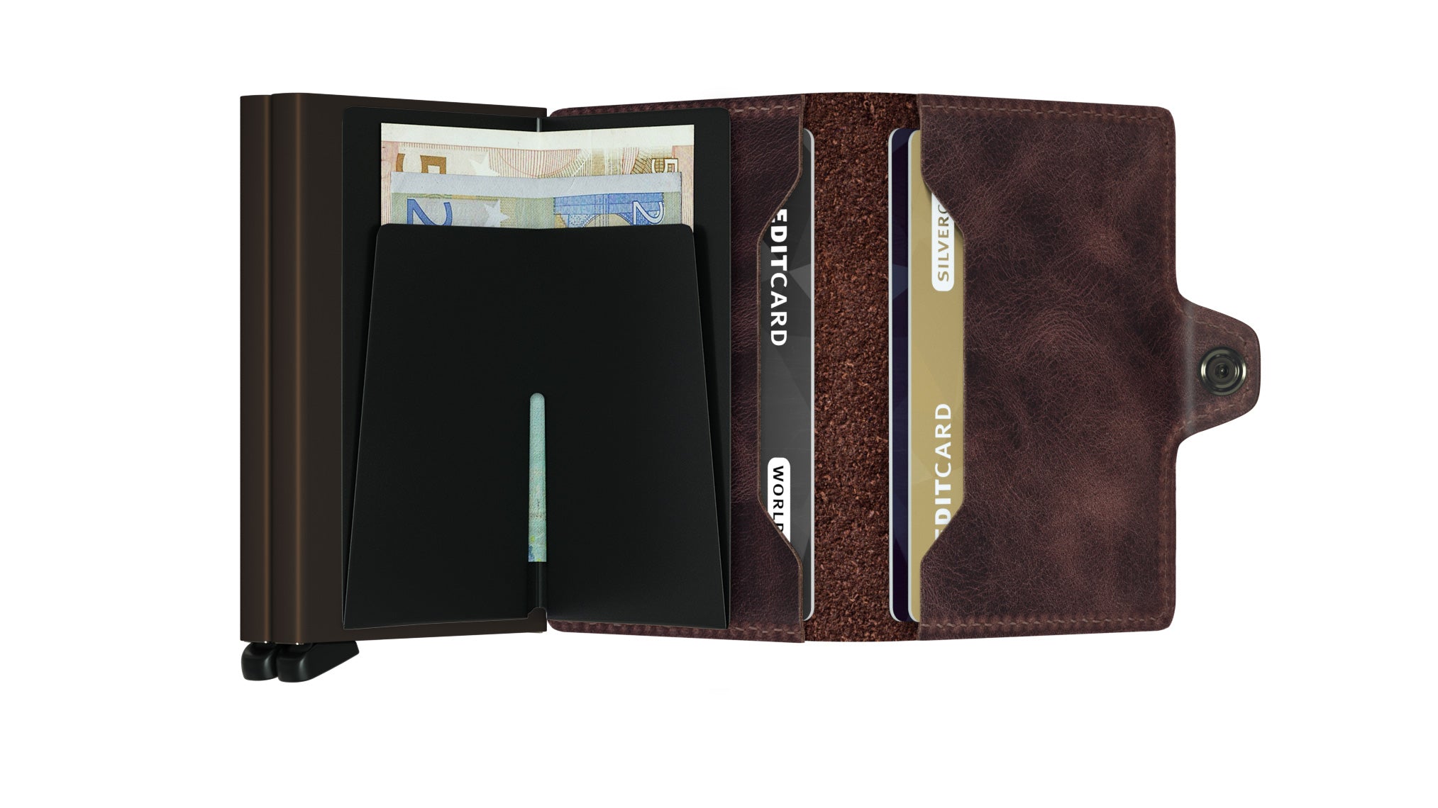Twinwallet Vintage Chocolate RFID Secure