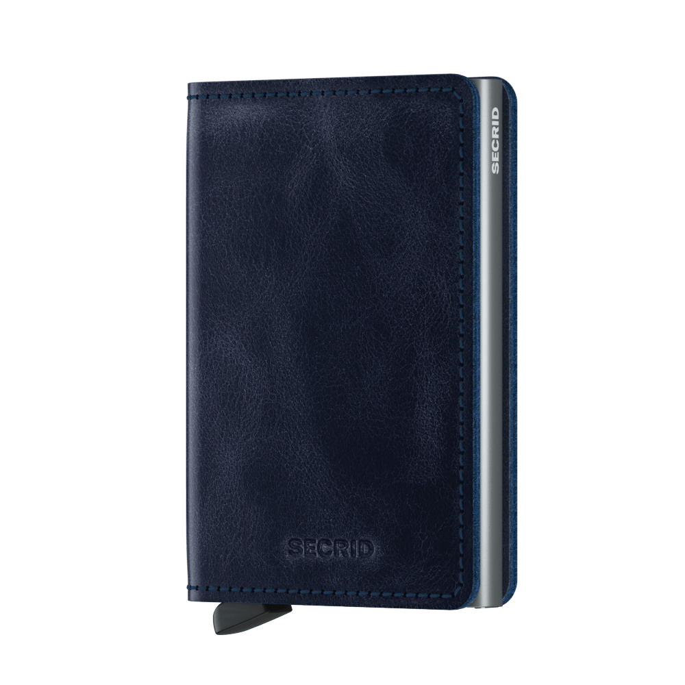 Slimwallet Vintage Blue RFID Secure