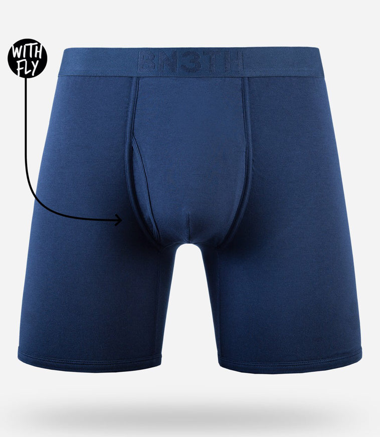 Classic Cut 6.5”With Fly Solid Navy Blue