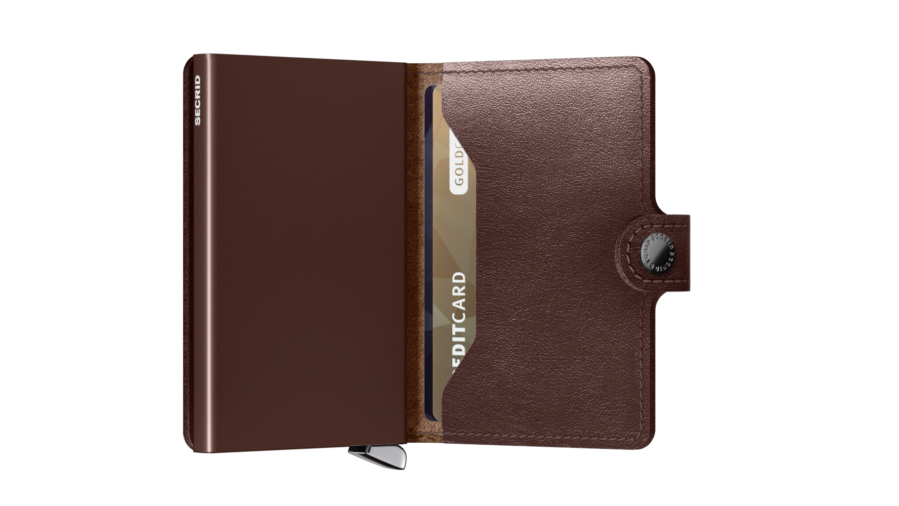 Premium Miniwallet  Dusk Dark Brown RFID Secure