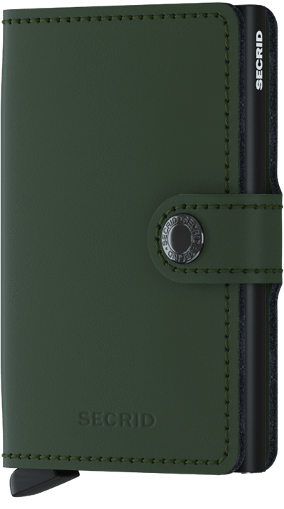 Miniwallet Matte Green/Black RFID Secure