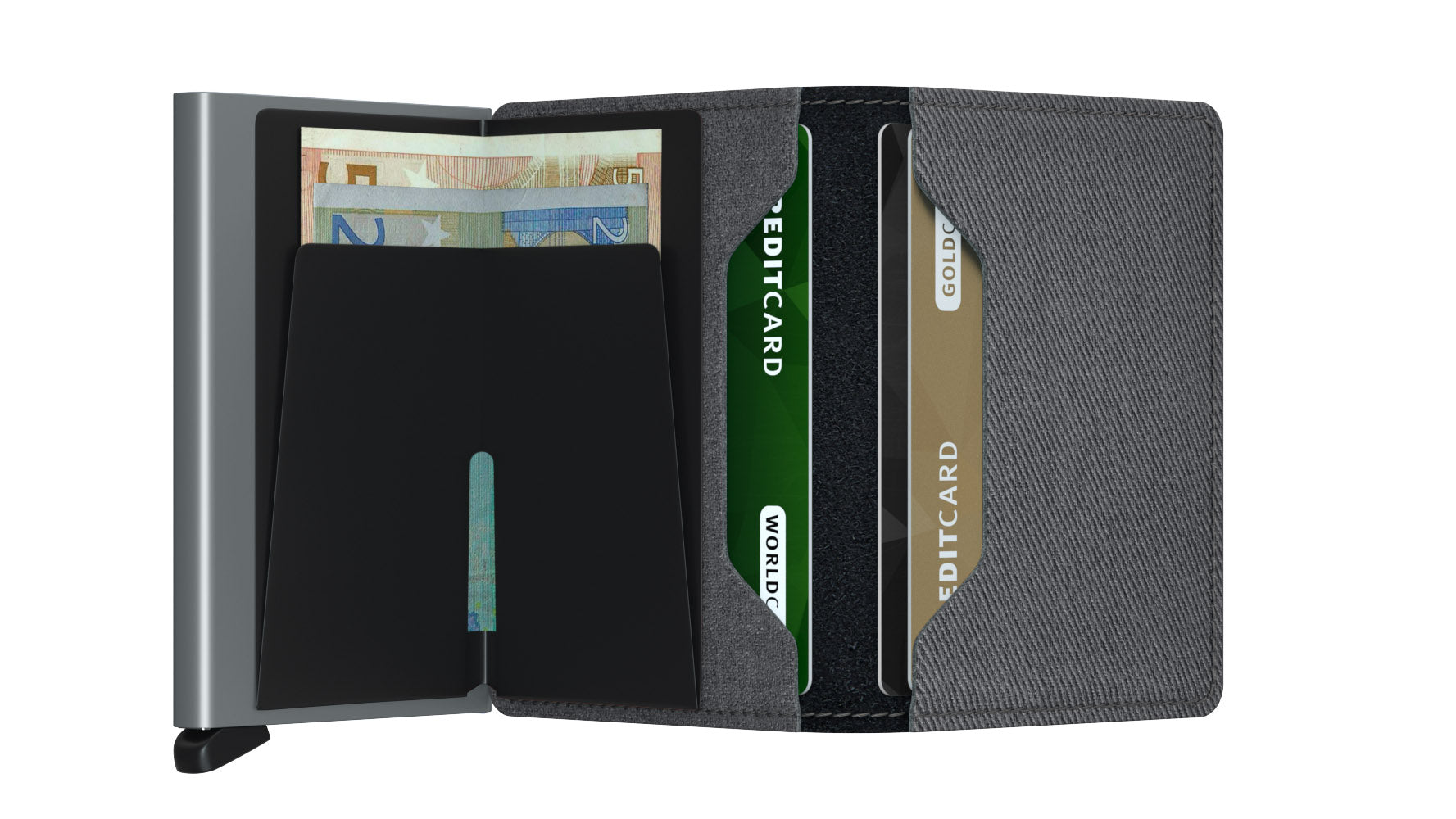 Slimwallet Twist Grey/Grey RFID Secure