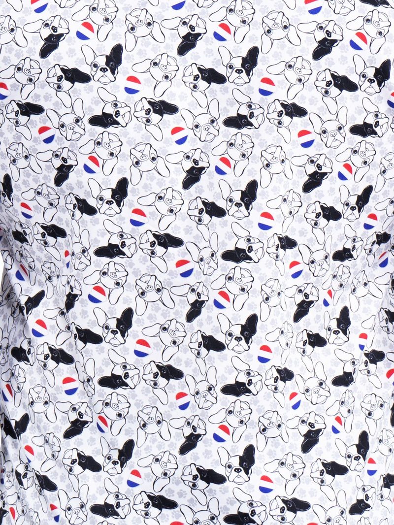 Fibonacci Frenchie Dog White