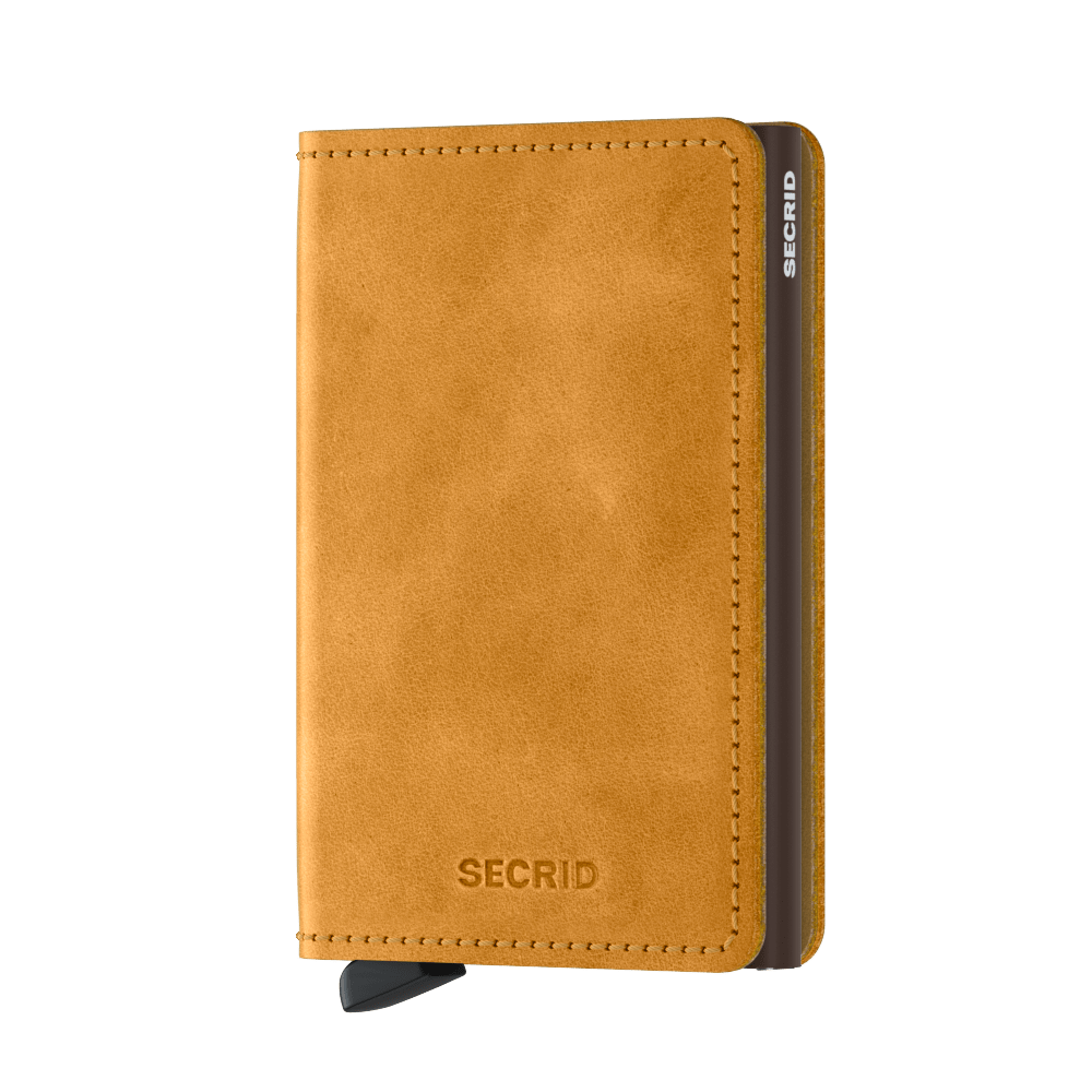 Slimwallet Vintage Ochre RFID Secure