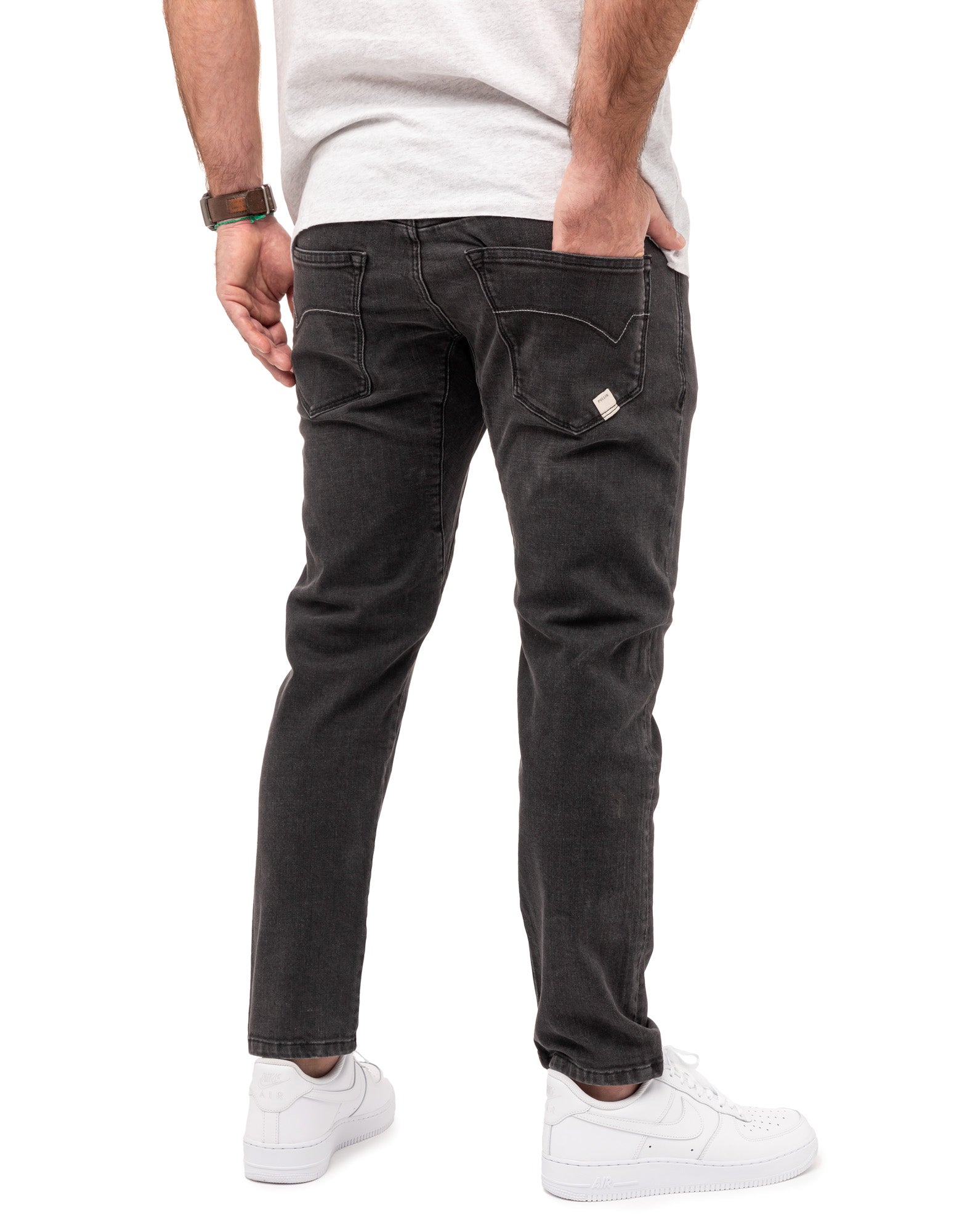 Dening Joggers Off-Black Straight Cut