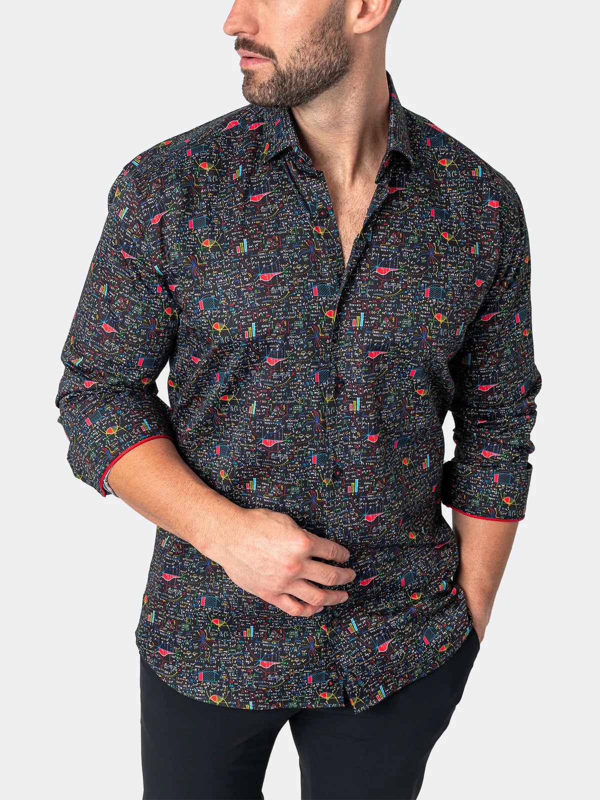 Fibonacci Shirt Black Math Print