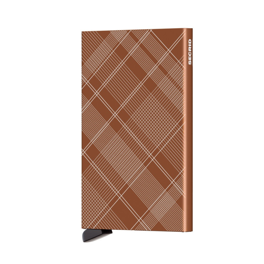 Card Protector Laser Tartan Rust RFID Secure