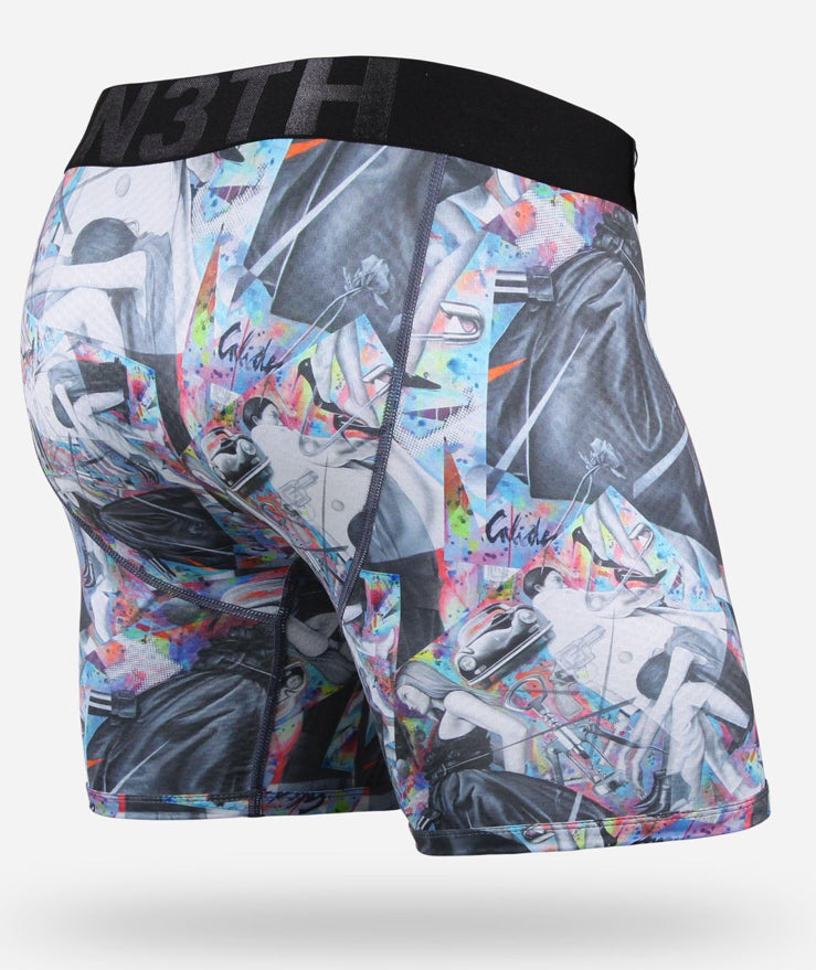 Entourage W/Eco Dry 6.5” Boxer Brief Intersection Print Underwear