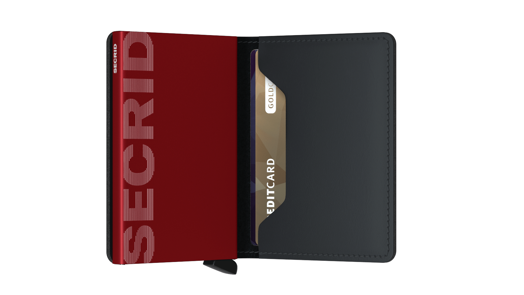 Slimwallet Matte Black/Red RFID Secure