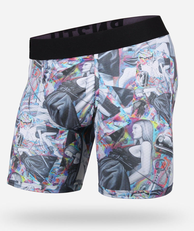 Entourage W/Eco Dry 6.5” Boxer Brief Intersection Print Underwear