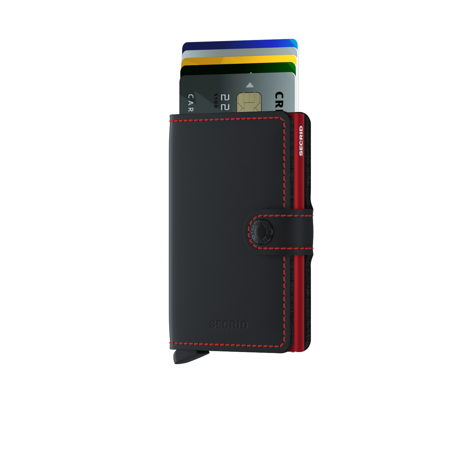 Miniwallet Matte Black/Red RFID Secure