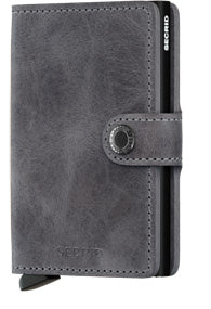 Miniwallet Vintage Grey-Black Wallet RFID Secure