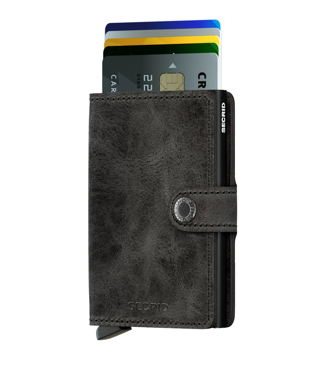 Miniwallet Vintage Black RFID Secure