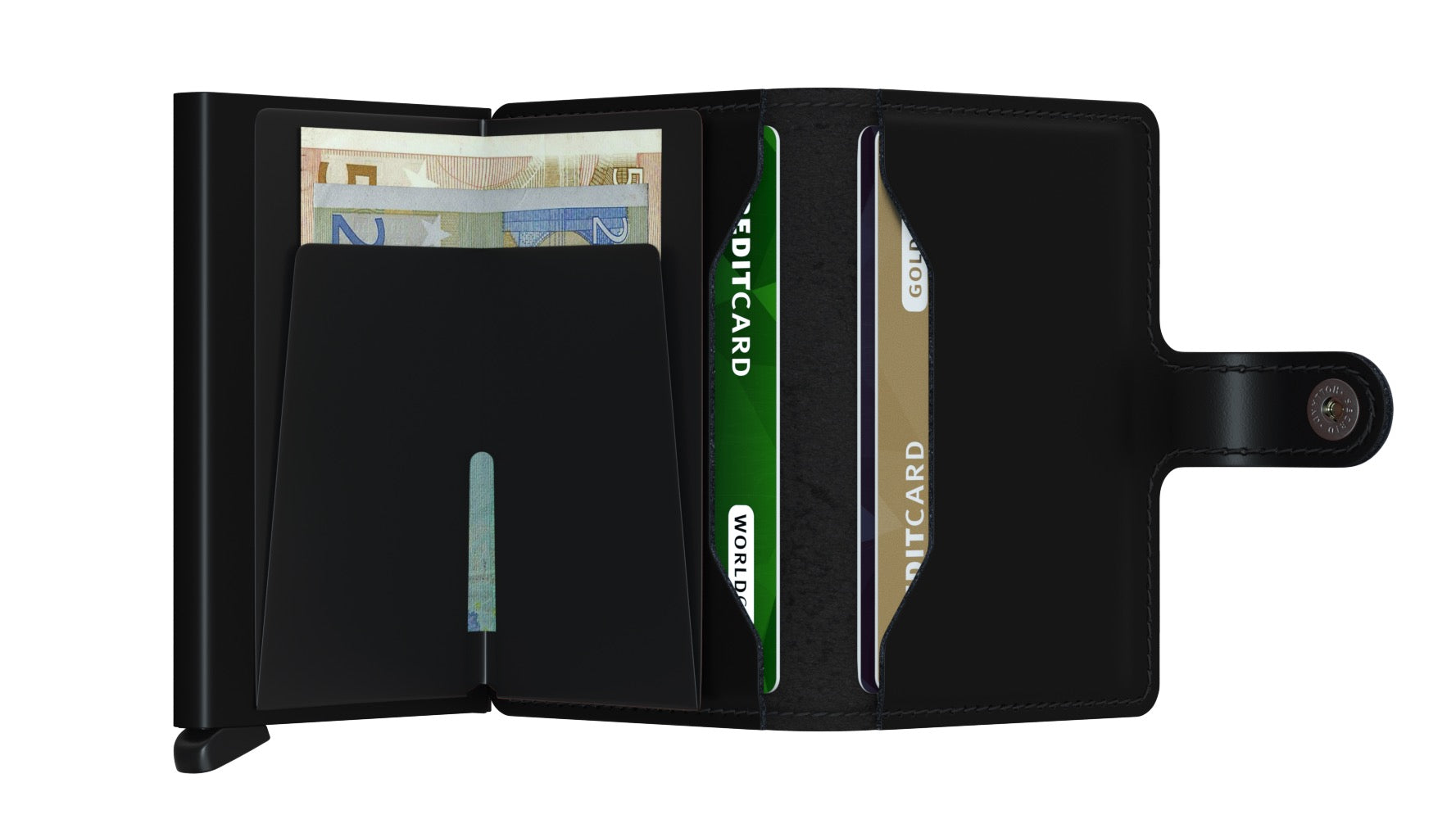 Miniwallet Matte Black  RFID Secure