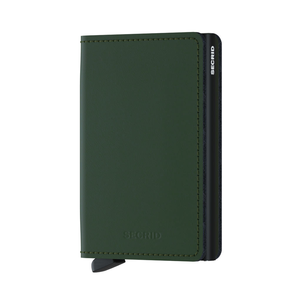 Slimwallet Matte Green/Black RFID Secure