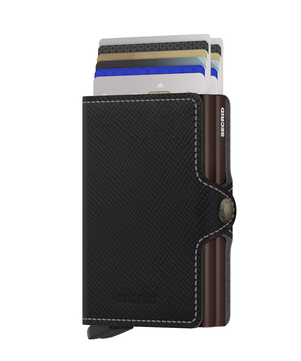 Twinwallet Saffiano Brown RFID Secure